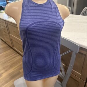 Lululemon Swiftly Racerback Spandex Stripe Club Purple Small/4
